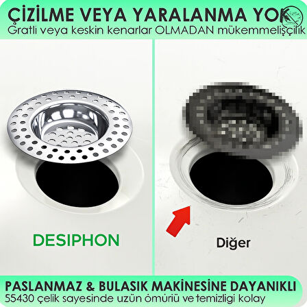 2'li 304 Kalite Paslanmaz Çelik Lavabo Süzgeci | Tıkanıklık Önleyici Gider Filtresi Seti