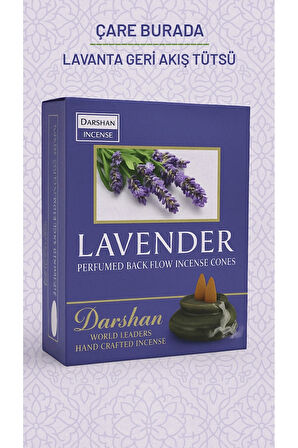 Darshan Incense - Lavanta Geri Akış Tütsü (10 Adet Geri Akış Tütsü)