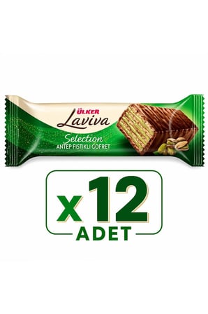 Ülker Laviva Selection Antep Fıstıklı Gofret (45 g) x12 adet