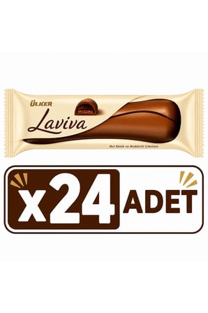Ülker Laviva Dolgulu ve Bisküvili Çikolata (35 g) x24 Adet