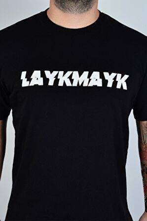 Layk Mayk Kabartma Baskılı Erkek T-shirt Relaxed Fit - lykmyk1