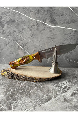 Kozalak Hibrit Açık Yeşil Epoksi Kabze Kamp Bıçağı –Outdoor, Hediyelik & Koleksiyonluk | 27 cm