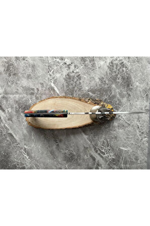 Karışık Renkli Epoksi Kabze Kamp Bıçağı – Kılıflı, Outdoor, Hediyelik & Koleksiyonluk