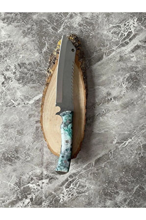 Satır Model Kamp Bıçağı – Epoksi Kabze, Kılıflı, İp Takmalı | Outdoor, Hediyelik & Koleksiyonluk