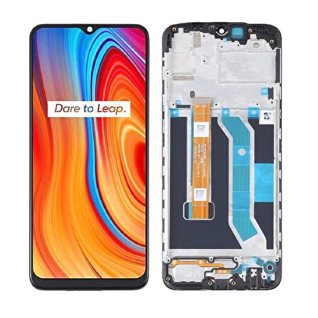 Oppo Realme C3 ile Uyumlu Lcd Ekran Dokunmatik Çıtalı Rmx2020 Rmx2027