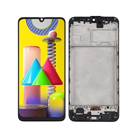 Samsung Galaxy M31 M315F ile Uyumlu Oled Ekran Dokunmatik Çıtalı