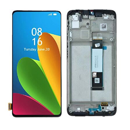 Xiaomi Redmi 9T ile Uyumlu Lcd Ekran Dokunmatik Çıtalı