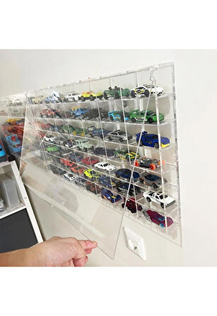 49'lu pleksi oyuncak (hotweels matchbox) araba standı