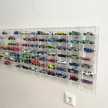 49'lu pleksi oyuncak (hotweels matchbox) araba standı