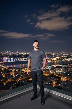 Erkek  Polo Yaka Tişört Likralı Pike Kumaş Terletmez Günlük Şık