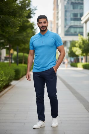 Erkek  Polo Yaka Tişört Likralı Pike Kumaş Terletmez Günlük Şık