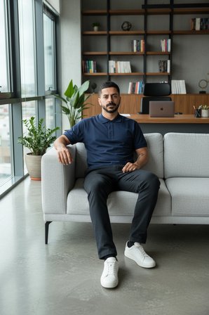 Erkek  Polo Yaka Tişört Likralı Pike Kumaş Terletmez Günlük Şık