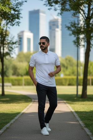 Erkek  Polo Yaka Tişört Likralı Pike Kumaş Terletmez Günlük Şık