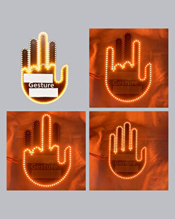 176 LED Amber Renkli El Hareketiyle Kontrol Edilen Motosiklet Dönüş Sinyali