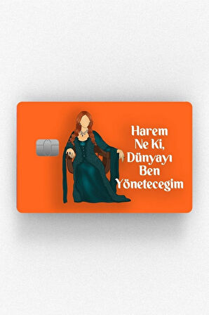 Muhteşem Yüzyıl Hürrem Harem Ne Çipli/çipsiz Kart Stickerı Kaplama