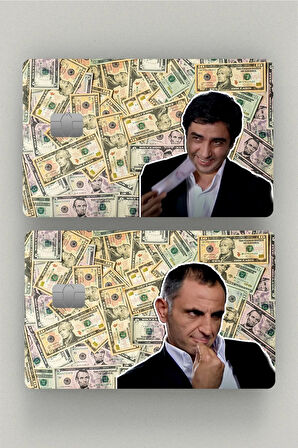 Kurtlar Vadisi 2'li Polat &memati Para Çipli/çipsiz Kart Stickerı Kaplama