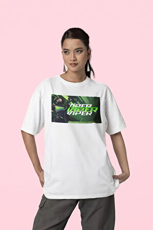 Viiper Baskılı Unisex Oversize Vallorant Karakter Tişört
