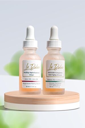 Le Balvo Cilt Tonu Eşitleme-Sıkılaştırıcı Serum & Kırışıklık Gidermeye Yardımcı Serum İkili Bakım Seti  30 ml 