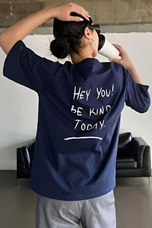Unisex Hey You Baskılı T-shirt