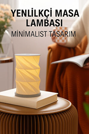 Taşınabilir Dekoratif Katlanabilir Dokunmatik LED Masa Lambası – USB Şarjlı