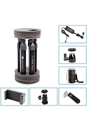 6 Kanatlı Katlanabilir LED Işık – 3200K-5600K Renk Ayarı, Tripod ve Taşıma Çantası Dahil 2.10 CM Tripod Ayaklı Canlı Yayın Işığı
