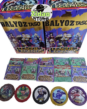  LEAGUE LEGENDS Balyoz Tasoları 40 Adet Yeni Seri Koleksiyon Taso Seti Hediye Oyuncak ve Şeker