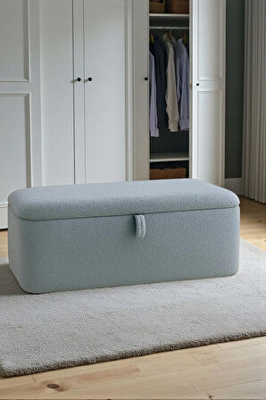 LENA Teddy Kumaş Sandıklı Puf Bench – Depolama, Oturma ve Yatak Ucu Bank