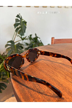 Lunat C aksesuarlı Güneş Gözlüğü Kemik Trend Gözlük