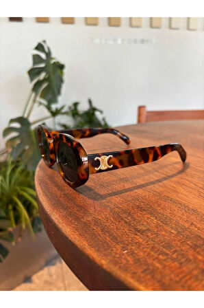 Lunat C aksesuarlı Güneş Gözlüğü Kemik Trend Gözlük