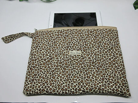 Leopar Desenli Tablet Çantası 13/14 inch