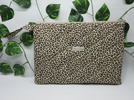 Leopar Desenli Tablet Çantası 13/14 inch