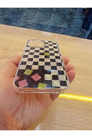 İPhone 14 Pro Leopar Desen Hologramlı Kılıf Darbe Korumalı Kapak