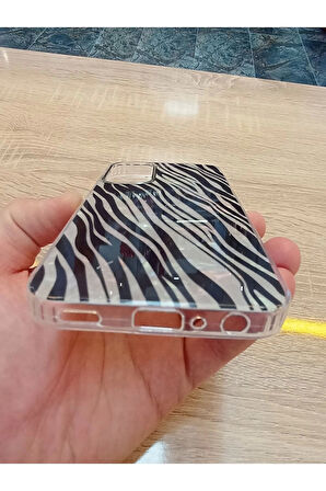 Samsung Galaxy A25 Leopar Desen Hologramlı Kılıf Darbe Korumalı Kapak