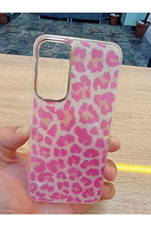 Samsung Galaxy A25 Leopar Desen Hologramlı Kılıf Darbe Korumalı Kapak