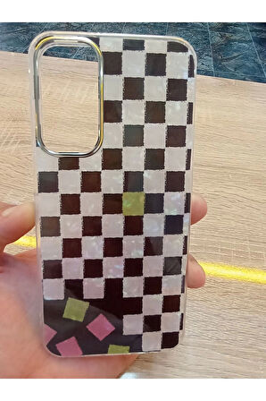 Samsung Galaxy A25 Leopar Desen Hologramlı Kılıf Darbe Korumalı Kapak
