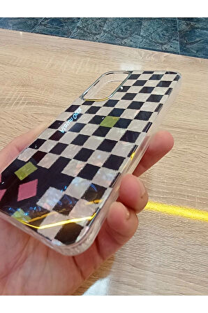 Samsung Galaxy A25 Leopar Desen Hologramlı Kılıf Darbe Korumalı Kapak