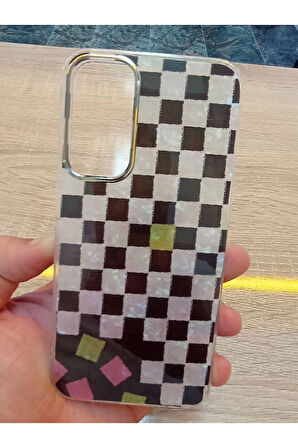 Samsung Galaxy A25 Leopar Desen Hologramlı Kılıf Darbe Korumalı Kapak