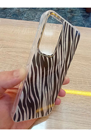 Samsung Galaxy A35 Leopar Desen Hologramlı Kılıf Darbe Korumalı Kapak