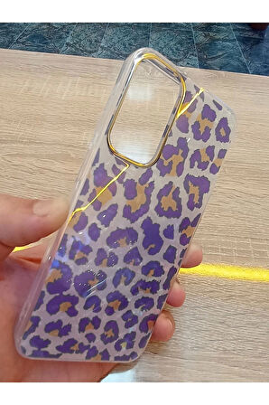 Samsung Galaxy A35 Leopar Desen Hologramlı Kılıf Darbe Korumalı Kapak