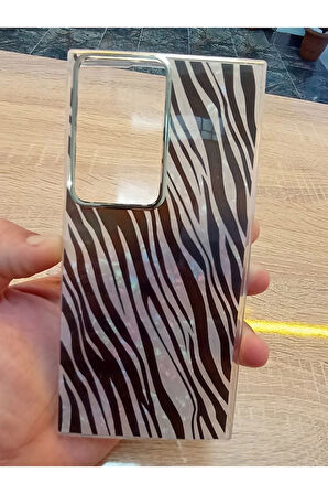Samsung Galaxy S23 Ultra Leopar Desen Hologramlı Kılıf Darbe Korumalı Kapak