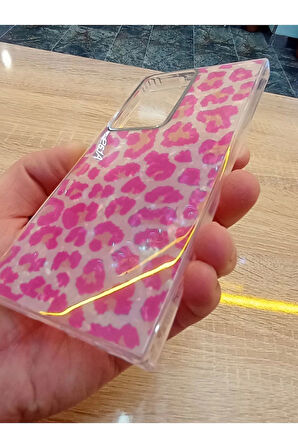 Samsung Galaxy S23 Ultra Leopar Desen Hologramlı Kılıf Darbe Korumalı Kapak