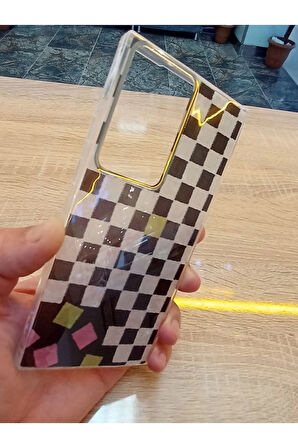 Samsung Galaxy S23 Ultra Leopar Desen Hologramlı Kılıf Darbe Korumalı Kapak