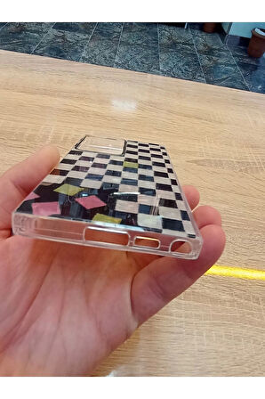 Samsung Galaxy S23 Ultra Leopar Desen Hologramlı Kılıf Darbe Korumalı Kapak