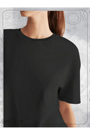 Siyah Oversize Basic Tshirt