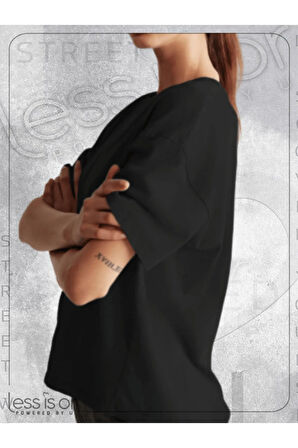 Siyah Oversize Basic Tshirt