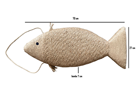 Dombili Balık Figürlü Kedi Tırmalama Tahtası 70 cm