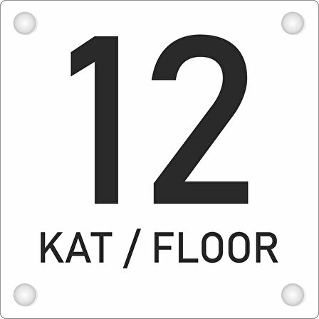 Kişiye Özel Apartman Site Rezidans PVC Kat Levhası 15x15 cm