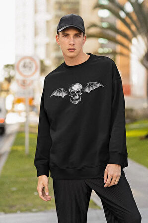 Avenged Sevenfold Logo Baskılı Unisex Oversize Sweatshirt