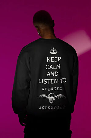 Avenged Sevenfold Logo Baskılı Unisex Oversize Sweatshirt