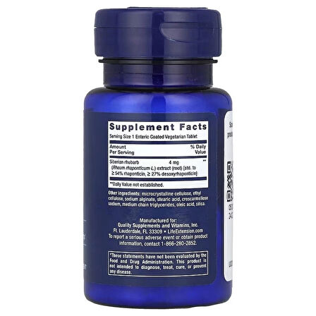 Life Extension Menopause Relief – For Hot Flashes And 10 Other Menopause Discomforts Siberian Rhubarb Menopause for Women Ease hot Flashes, Mood Swings Night Sweats Relief Hormone-Free Gluten-Free Vegetarian, 30 Tablet